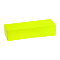 Yellow rectangular box for 7 macarons    H50mm