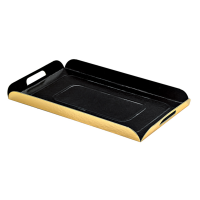 Double faced black/gold cardboard tray with fold-up sides