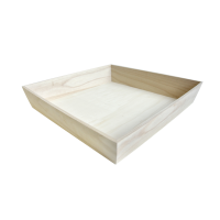 "Noa" square wooden Tray    H74mm