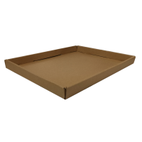Dark brown cardboard meal tray