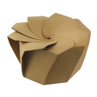 Boite carton blanc refermable avec pliage origami 100ml 55mm  H80mm