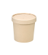 Bamboo fiber cardboard cup with cardboard lid for hot and cold foods   H86mm 350ml