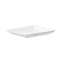 Assiette carrée blanche en pulpe  90x90mm
