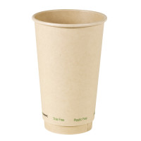 Bamboo fibre double-walled paper cup without plastic