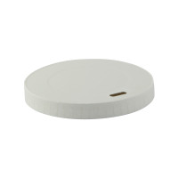 Couvercle plat blanc en carton sans matière plastique, Waterbased  dia80mm H10mm