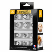 Sortiment mit 12 transparenten Hülsen aus Copolyester 177x127mm H68mm