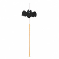 Bambusspieß mit schwarzer Fledermaus  H105mm