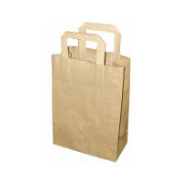 Kraft brown recycled paper carrier bag 200x100mm H280mm