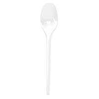 Transparent PS plastic dessert spoon 125