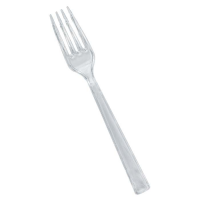 "Lux" transparent PS plastic fork  180