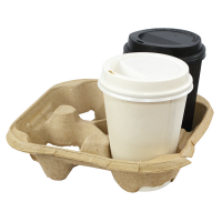 Fibre cup holder for 4 cups 185x225mm H50mm