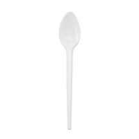 White PS plastic teaspoon 114