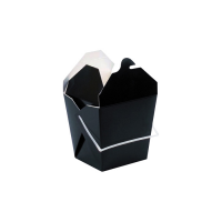 Black square pail box with plastic handle 950ml 100x100mm H110mm