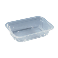 Thermoformed microweavable plastic box 250ml 137x95mm H30mm