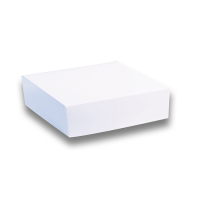 White cardboard pastry box 250x250mm H80mm