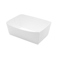Weiße Snack Schalen aus Karton 850ml 150x90mm H50mm