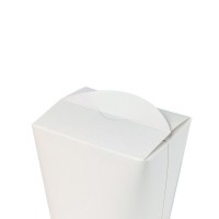 Pot carton rond carton blanc fermeture à encoche 750ml Ø96mm  H98mm