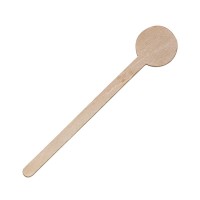 Wooden coffee stirrer with circular end  H100mm