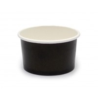 Black paper cup for hot and cold foods 70ml Ø62mm  H35mm