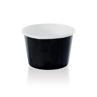 Black paper cup for hot and cold foods 130ml Ø80mm  H44mm