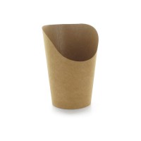 Kraft/brown cardboard wrap cup  Ø80mm  H117mm