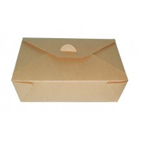 Kraft cardboard meal box laminated 1 500ml 218x160mm H63mm