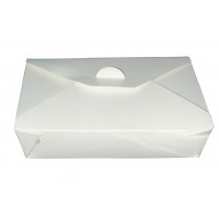 Weiße Essensboxen aus Karton  1 000ml 215x160mm H50mm