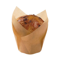 Goldbraune Muffin Papierbackformen