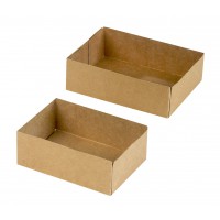 White cardboard pastry box without lid  140x100mm H50mm