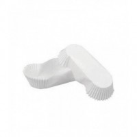 Oval white silicone baking case  168x118mm H32mm