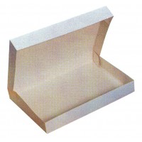 Weiße Lunch Boxen aus Karton 200x290mm H60mm