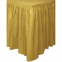 Golden non-woven table skirt 4 000x720mm