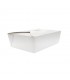 Weiße Essensboxen aus Karton  215x160mm H50mm 1000ml