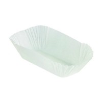 Oval white greasproof paper baking case