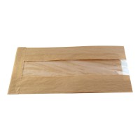 Kraft paper bag with window  220x50mm H120mm