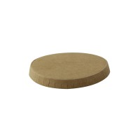 Kraft brown cardboard lid for hot and cold drinks  H8mm