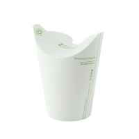 Carton cup with integrated lid 250ml 10,2x5,6x8,1cm
