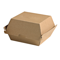 Micro-kraft reinforced cardboard burger box  178x155mm H80mm