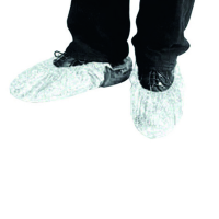White non woven overshoe with slip-resistant sole