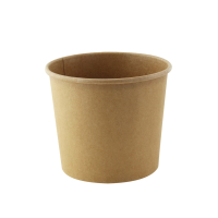 Pot "Deli" rond en carton kraft 700 ml Diam: 11,4 cm 11,4 x 9,1 x 9,8 cm