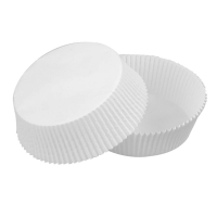 Caissette papier de cuisson ronde blanche siliconée Diam: 8,8 cm 8,8 x 6 cm