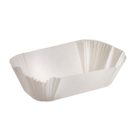 Oval white greasproof paper baking case