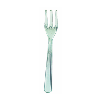 Mini transparent green PS fork