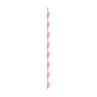 Pink stripes paper straw